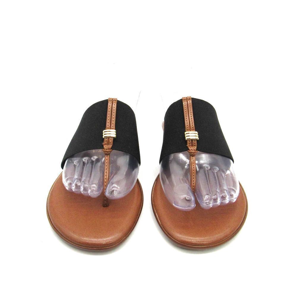 Italian Shoemakers Mikayla Wedge Thong Sandals Black Sz 6.5 - Picture 3 of 9
